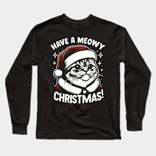 Cat Meme Ugly Christmas Women Men Kids Funny Cat Christmas Long Sleeve T-Shirt